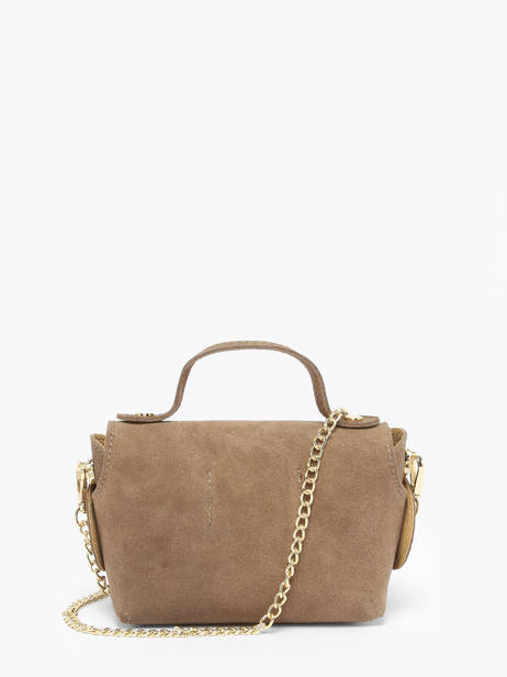 Cross Body Tas Velvet Leder Milano Bruin velvet VE24117 ander zicht 4