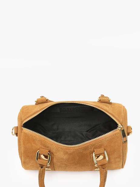 Handtassen Velvet Leder Milano Bruin velvet VE25066 ander zicht 3