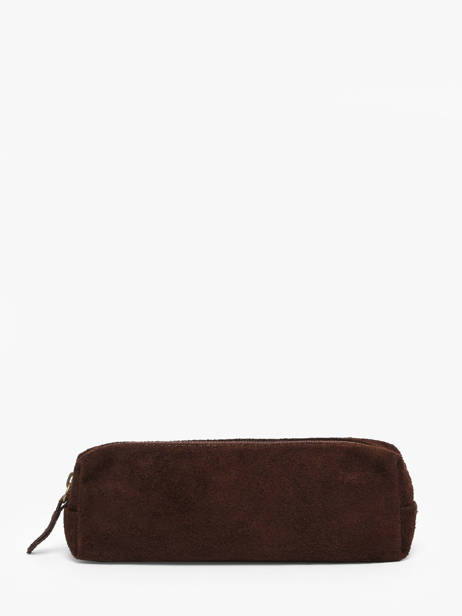 Trousse Cuir Milano Marron velvet VE22116