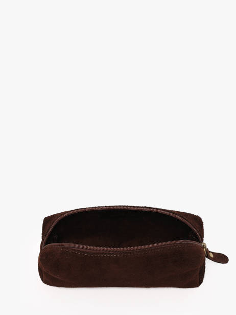 Trousse Cuir Milano Marron velvet VE22116 vue secondaire 1