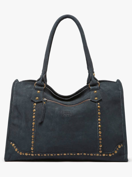 Schoudertas A4 Houston Leder Basilic pepper Blauw houston BHOU31