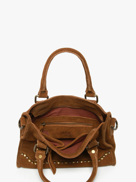 Cross Body Tas Houston Leder Basilic pepper Bruin houston BHOU72 ander zicht 3