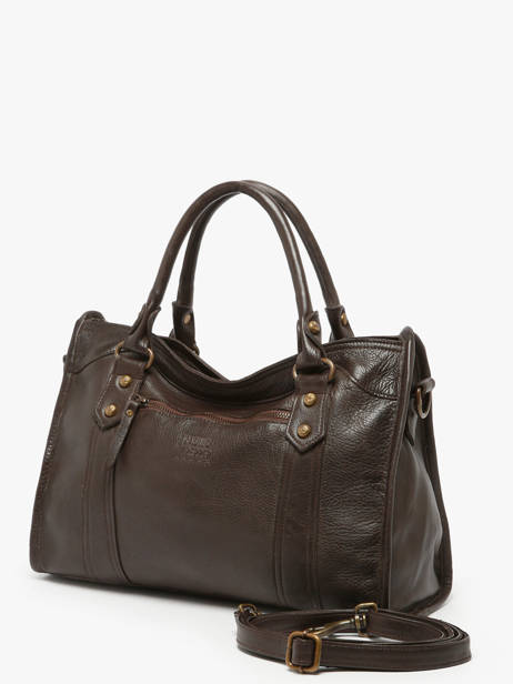 Handtas Cow Leder Basilic pepper Bruin cow BCOW22 ander zicht 2