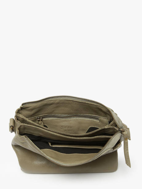 Cross Body Tas Cow Leder Basilic pepper Groen cow BCOW83 ander zicht 3