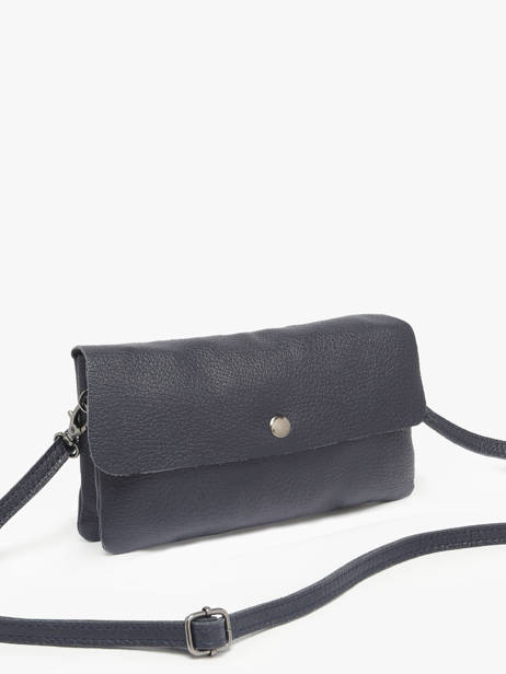 Cross Body Tas Caviar Leder Milano Blauw caviar CA23067 ander zicht 2