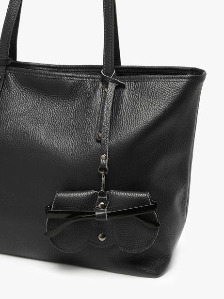 Brilhouder Caviar Leder Milano Zwart caviar CA25069 ander zicht 2