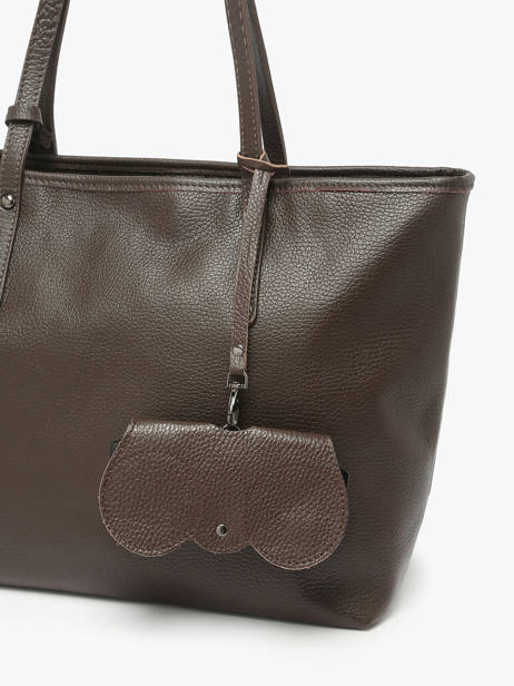 Brilhouder Caviar Leder Milano Bruin caviar CA25069 ander zicht 1