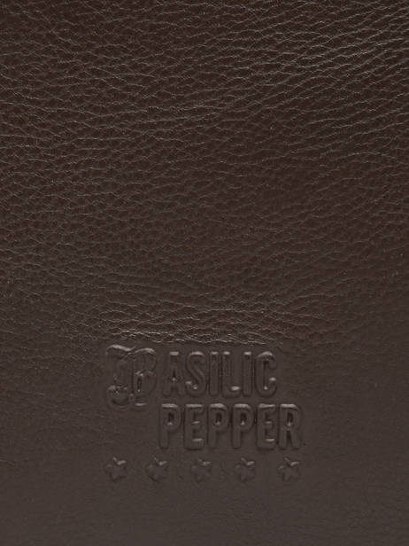 Schoudertas Cow Leder Basilic pepper Bruin cow BCOW2L ander zicht 5