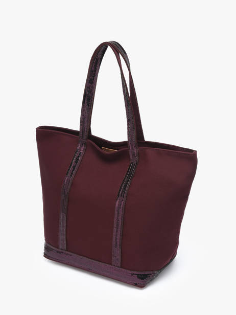 Sac Porté Main Cabas Coton Vanessa bruno Rouge cabas 1V40378 vue secondaire 2