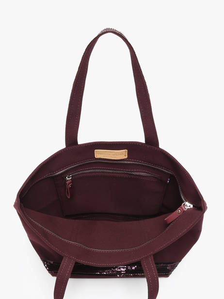 Sac Porté Main Cabas Coton Vanessa bruno Rouge cabas 1V40378 vue secondaire 3