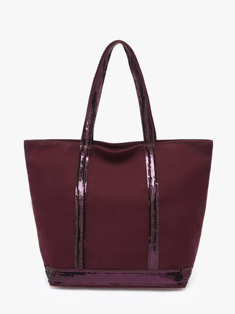 Sac Porté Main Cabas Coton Vanessa bruno Rouge cabas 1V40378 vue secondaire 4