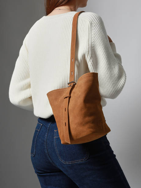 Cross Body Tas Rugzak S Cavalier Nubuck Leder Etrier Bruin cavalier nubuck ECAN126S ander zicht 2
