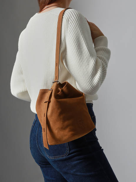 Cross Body Tas Rugzak S Cavalier Nubuck Leder Etrier Bruin cavalier nubuck ECAN126S ander zicht 3