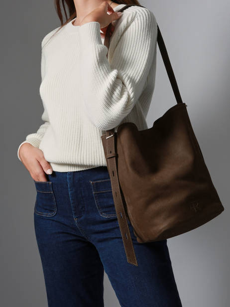 Cross Body Tas Rugzak M Cavalier Nubuck Leder Etrier Bruin cavalier nubuck ECAN126M ander zicht 1