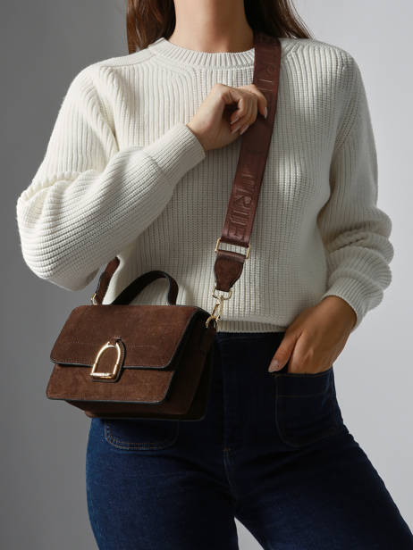 Cross Body Tas S Altesse Suede Etrier Bruin altesse suede EASU048S ander zicht 1