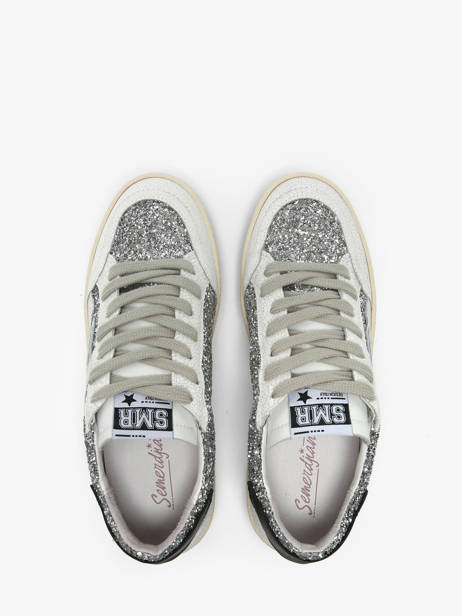 Sneakers En Cuir Semerdjian Argent women DANY vue secondaire 3