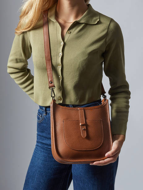 Sac Bandoulière Caviar Cuir Milano Marron caviar CA25067 vue secondaire 1