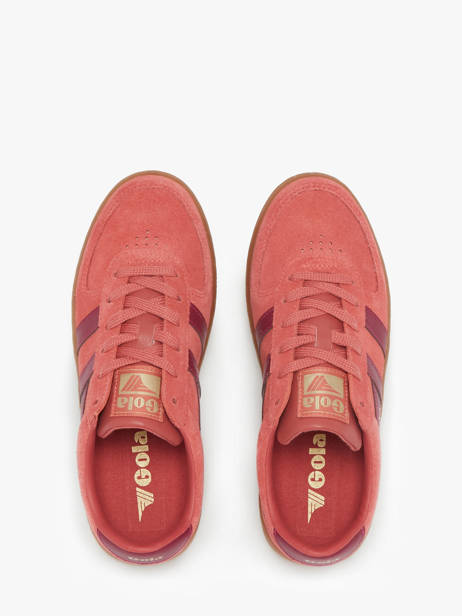 Sneakers En Cuir Gola Rouge women CLA589 vue secondaire 3
