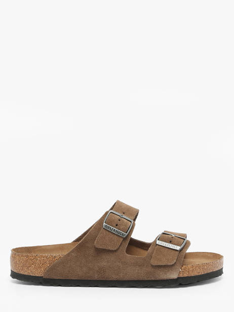 Slippers Uit Leder Birkenstock Bruin men 1030863