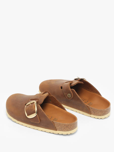 Slippers Uit Leder Birkenstock Bruin women 1030446 ander zicht 2