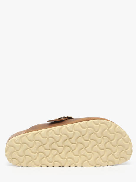 Slippers Uit Leder Birkenstock Bruin women 1030446 ander zicht 4