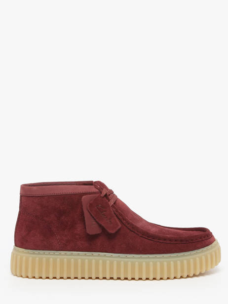 Enkelhoge Derby Veterschoenen Uit Leder Clarks Rood men 26183423