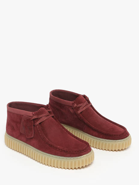 Enkelhoge Derby Veterschoenen Uit Leder Clarks Rood men 26183423 ander zicht 1