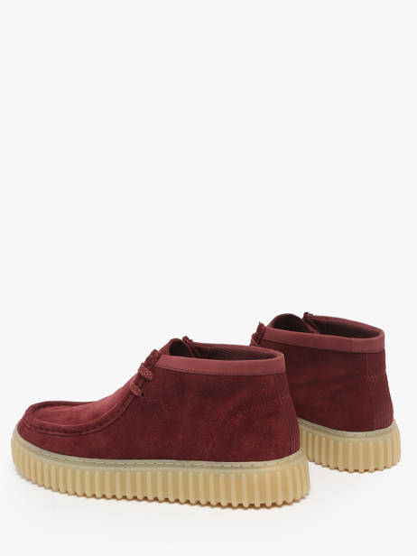 Enkelhoge Derby Veterschoenen Uit Leder Clarks Rood men 26183423 ander zicht 2