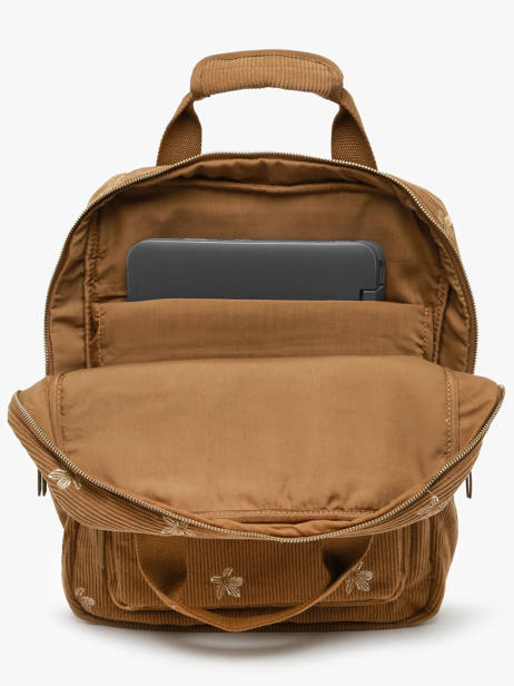 Rugzak 1 Compartiment Roxy Bruin back to school RJBP4933 ander zicht 2