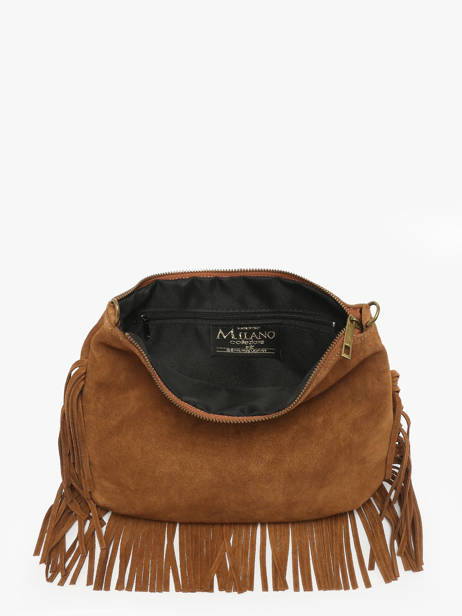 Sac Bandoulière Velvet Cuir Milano Orange velvet VE241117 vue secondaire 2