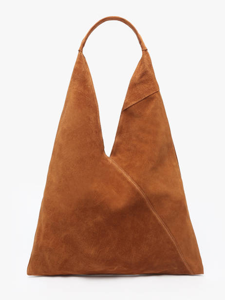 Schoudertas A4 Velvet Leder Milano Bruin velvet VE25069 ander zicht 3