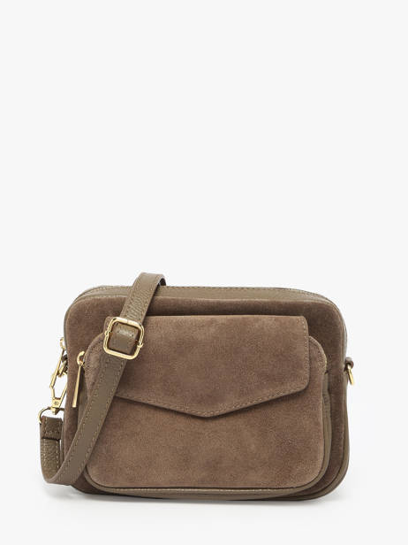 Cross Body Tas Velvet Caviar Leder Milano Bruin velvet caviar VC25067