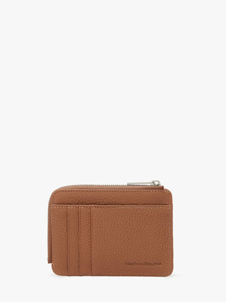 Porte-monnaie Avec Porte-cartes Cuir Nathan baume Marron original n 217N vue secondaire 2