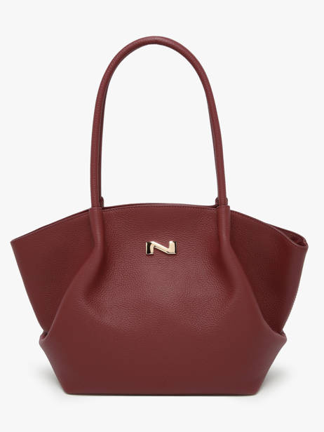 Sac Porté épaule Galatée Cuir Nathan baume Rouge nymphea 3