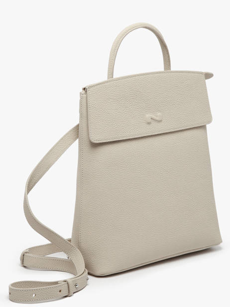 Rugzak Cassandra Leder Nathan baume Beige nathan 22 ander zicht 2
