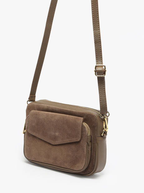 Cross Body Tas Velvet Caviar Leder Milano Bruin velvet caviar VC25067 ander zicht 1