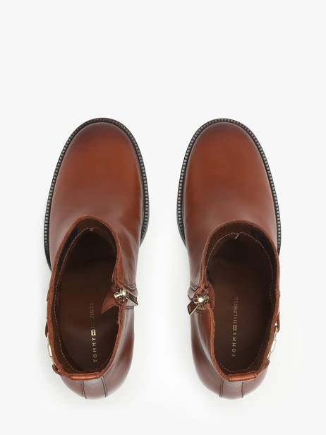 Bottines à Talon En Cuir Tommy hilfiger Marron women 8864GOC vue secondaire 3