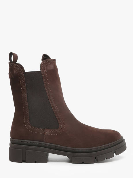 Chelsea Boots Uit Leder Tamaris Bruin accessoires 41