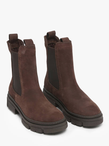 Chelsea Boots Uit Leder Tamaris Bruin accessoires 41 ander zicht 2
