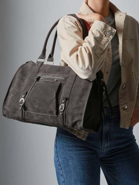 Sac Porté épaule Velvet Miniprix Gris velvet F7509 vue secondaire 1