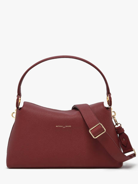 Sac Porté épaule Freesia Cuir Nathan baume Rouge eden 4 vue secondaire 3