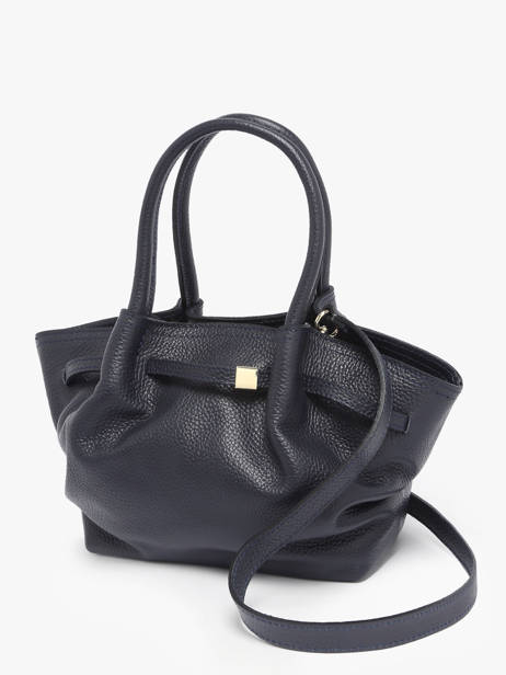Sac à Main Caviar Cuir Milano Bleu caviar CA25063 vue secondaire 1