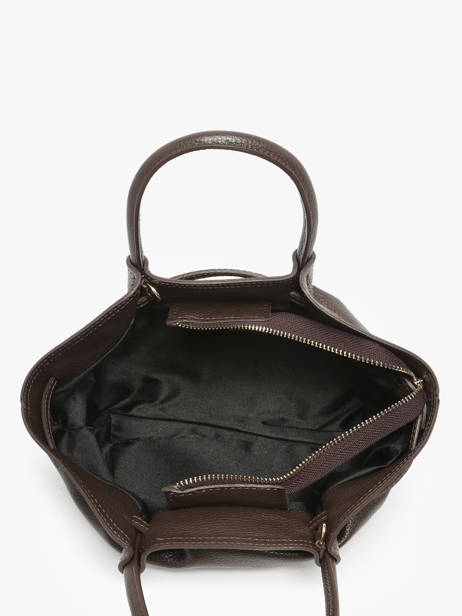 Handtassen Caviar Leder Milano Bruin caviar CA25063 ander zicht 3