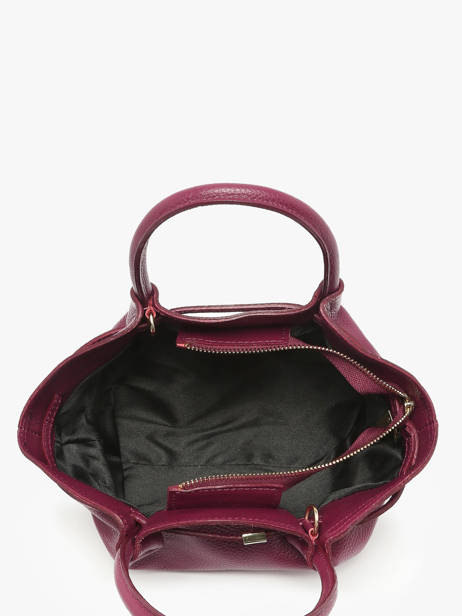 Handtassen Caviar Leder Milano Rood caviar CA25063 ander zicht 3