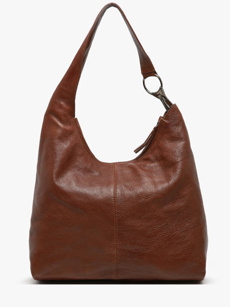 Schoudertas Leather Leder Biba Bruin leather JAP1L ander zicht 3
