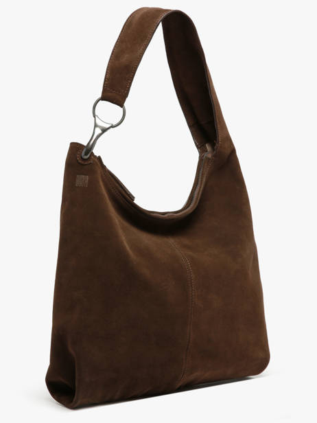Schoudertas Leather Leder Biba Bruin leather JAP2L ander zicht 2