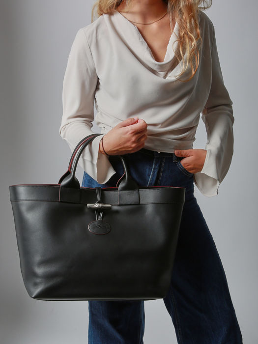 Longchamp Le roseau souple Sac porté main Noir