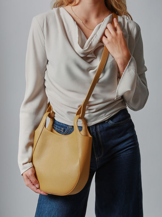 Longchamp Le foulonné Sac porté travers Jaune