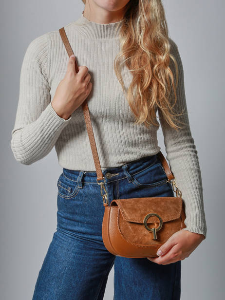 Sac Bandoulière Velvet Caviar Cuir Milano Marron velvet caviar VC25068 vue secondaire 1