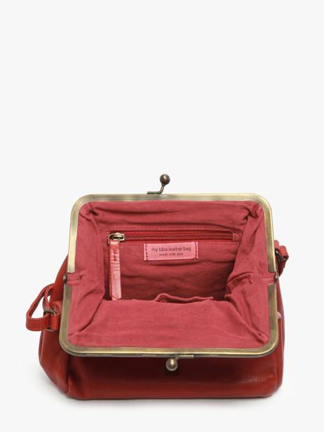 Sac Bandoulière Heritage Cuir Biba Rouge heritage BT22 vue secondaire 2